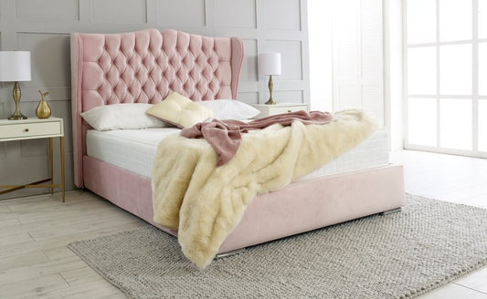 Perth Ottoman Bed Frame In Pink