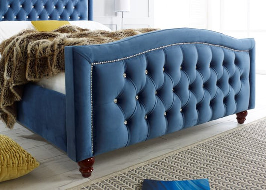 Berlin Ottoman Bed Frame In Blue