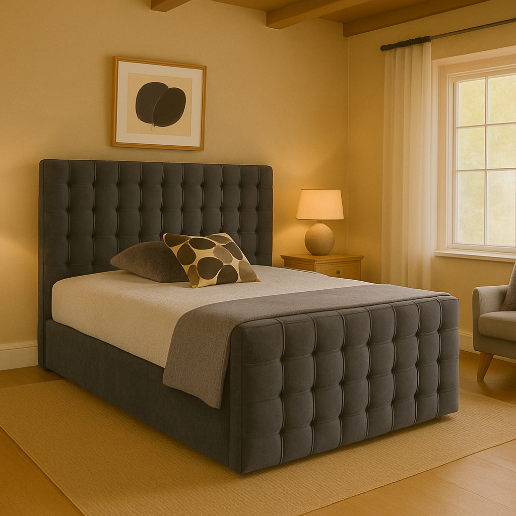 The Marshmallow Cube Ottoman Storage Bed Frame