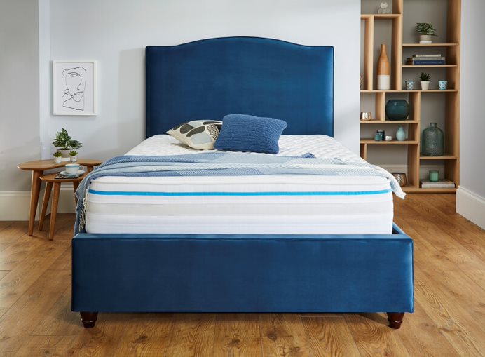 Bangkok Ottoman Bed Frame In Blue