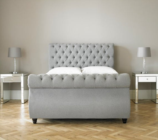 London Ottoman Bed Frame In Gray