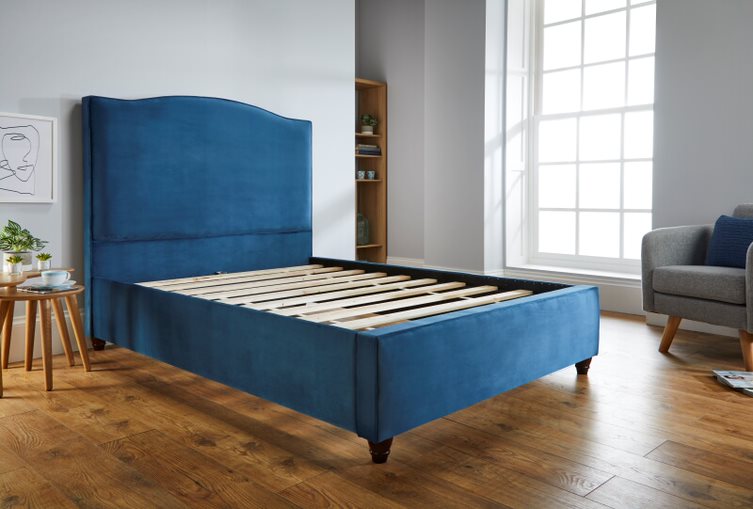 Bangkok Ottoman Bed Frame In Blue