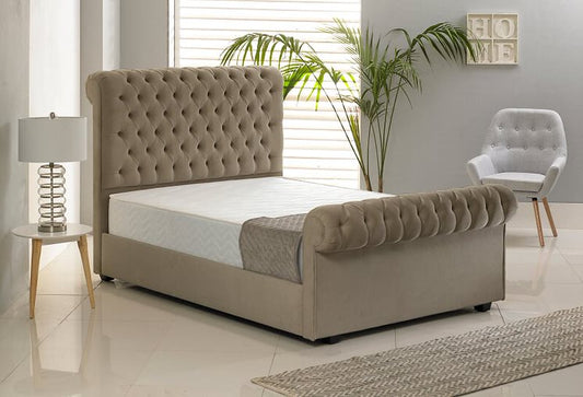 Leicester Ottoman Bed Frame In Light Brown