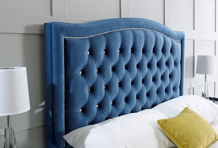Berlin Ottoman Bed Frame In Blue