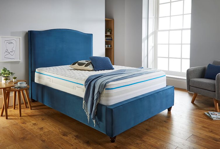 Bangkok Ottoman Bed Frame In Blue